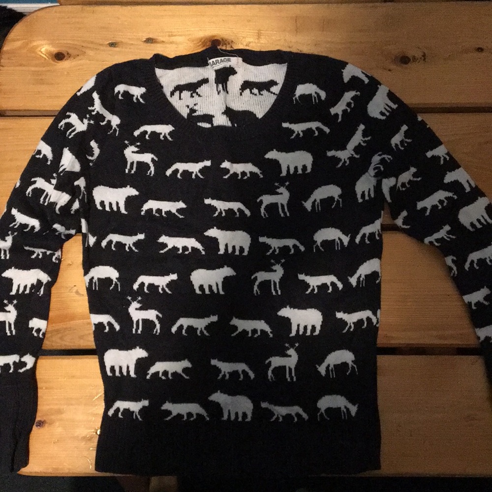 Black and white sweater